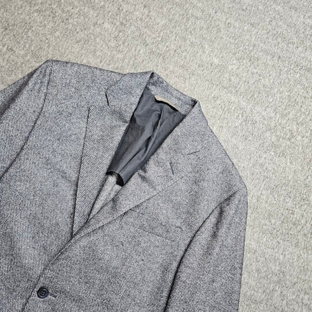 J.P. Tilford Samuelsohn Sport Coat Mens 40 Reg Blue Grey Cashmere Silk Blazer